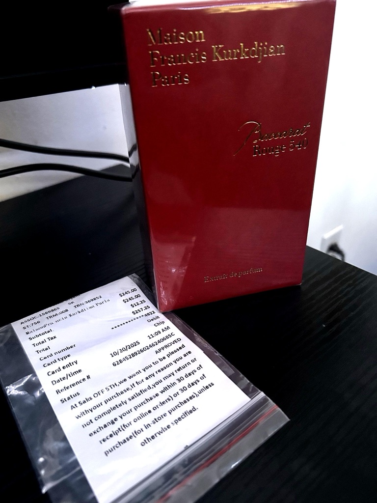 Maison Francis Kurkdjian Rouge 540 Extrait In Rich Red With Gold Accents